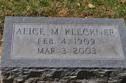 Alice Marie Ponsness Kleckner 1909-2003