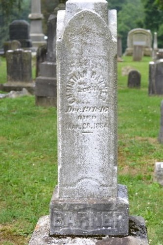Christian Barner headstone 1816-1884