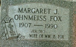 Margaret Jessie Ohnmeiss Fox 1907-1990