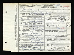 William Henry Barner death certificate